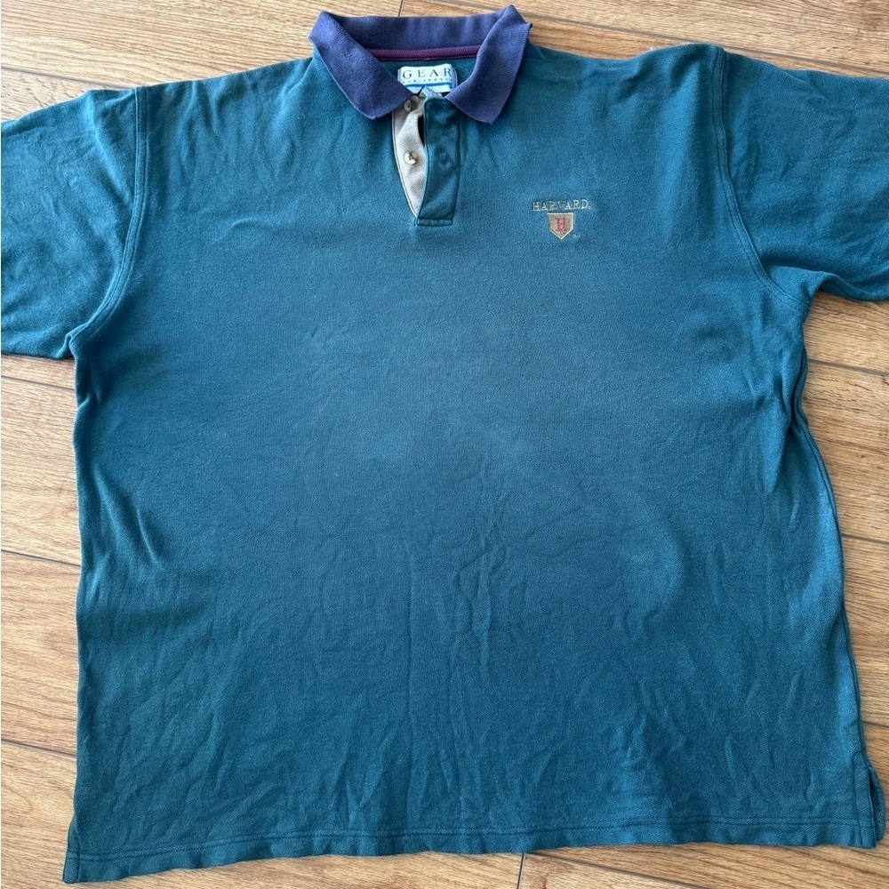 VINTAGE 90s GEAR FOR SPORTS MENS XXL HARVARD POLO -USA